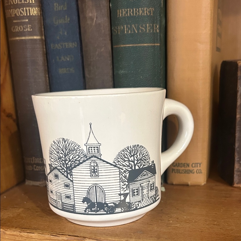 VINTAGE Town Mug Horse Drawn Carriage USA